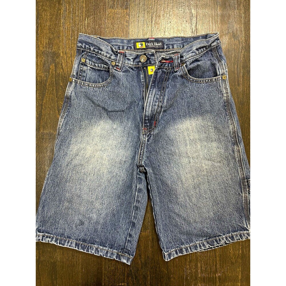 Duck Head Kids Blue Denim Cargo Shorts Size 14, 28W 10" 100% Cotton Pockets